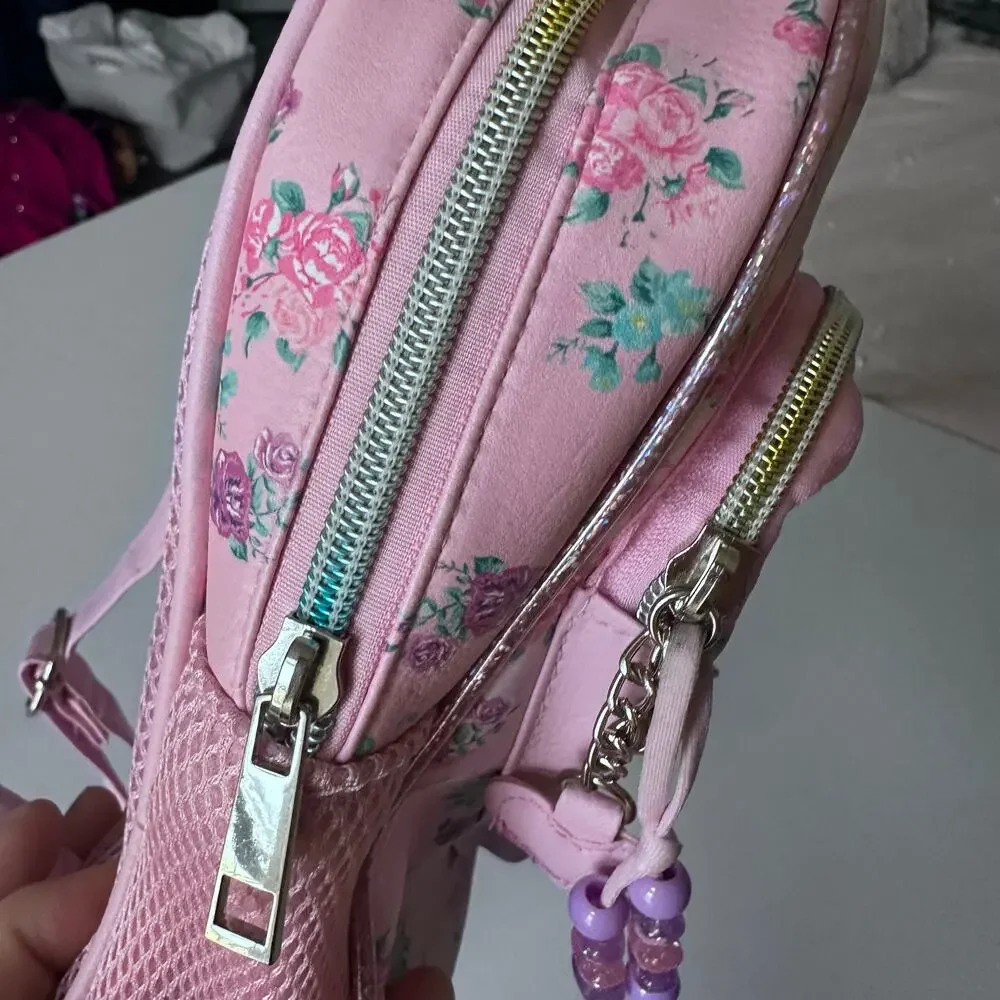 OMG ACCESSORIES Kids' Love Bow Print Mini Backpack In Cotton Candy